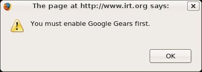 Enable Google Gears