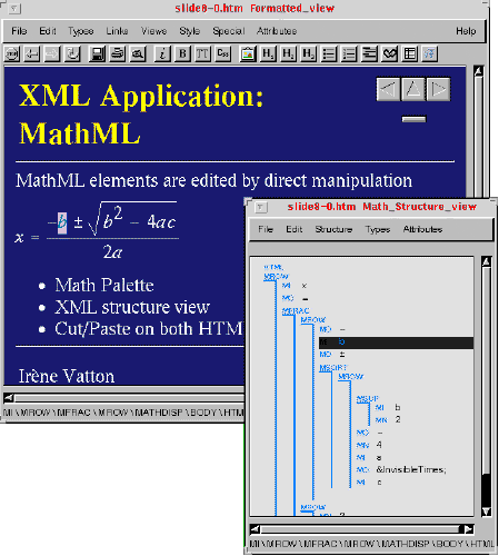 Amaya MathML screenshot