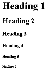 The six possible headings