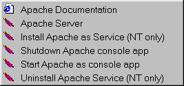 Apache Windows Menu