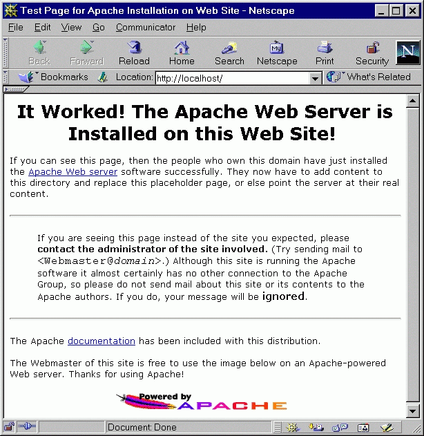 Apache Test Page