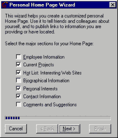 The Personal Home Page Wizard