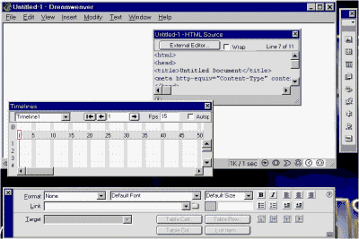 Dreamweaver's user interface