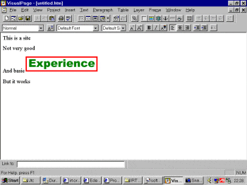 Visual Page's user interface